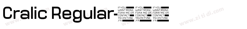 Cralic Regular字体转换